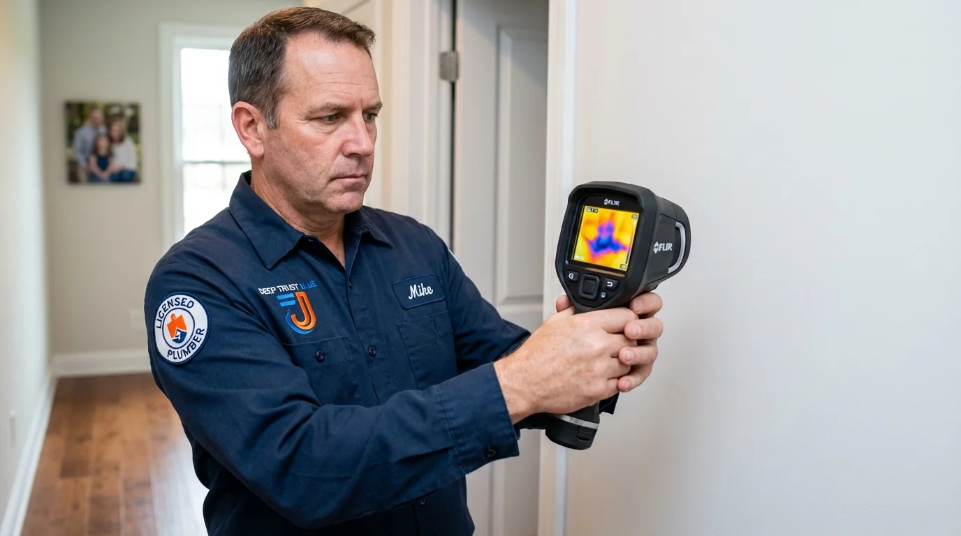 Thermal imaging leak detection by Johns Plumbing LLC in Allendale